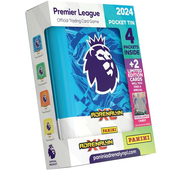 Fotbalové karty Panini Premier League 2023/2024 Adrenalyn Pocket Tin