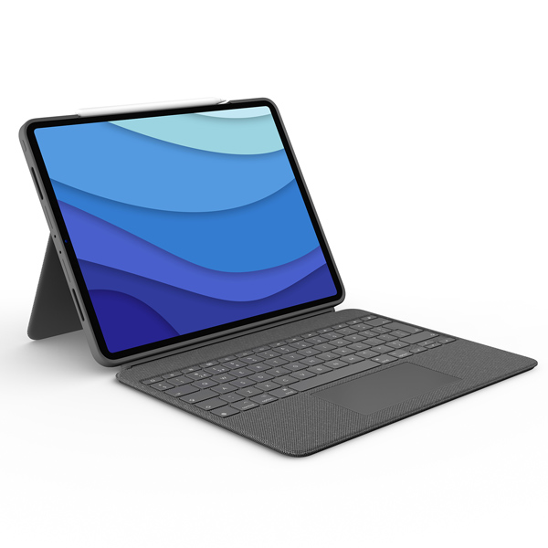 Logitech COMBO TOUCH pro iPad Pro 12,9" (5. a 6. gen.), UK, šedá