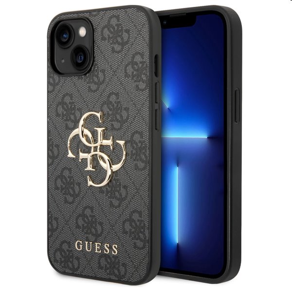 Pouzdro Guess PU 4G Metal Logo pro iPhone 15. šedé