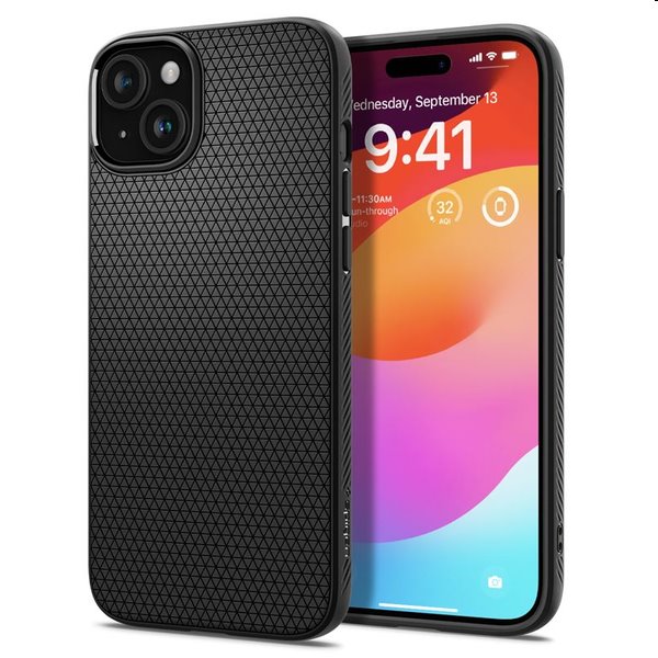 Pouzdro Spigen Liquid Air pro Apple iPhone 15 Plus, matte black
