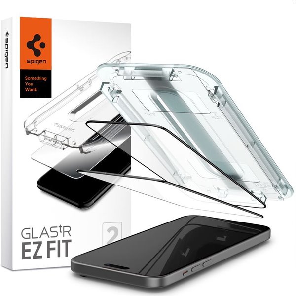 Tvrzené sklo Spigen tR ez Fit pro Apple iPhone 15 Plus, 2 kusy