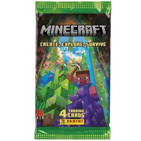 Dárek - Zberateľské karty Panini Minecraft 3 Booster  v ceně 41,- Kč