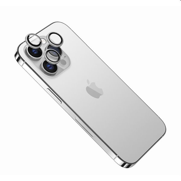 FIXED Ochranná skla čoček fotoaparátů pro Apple iPhone 15 Pro/15 Pro Max, šedá