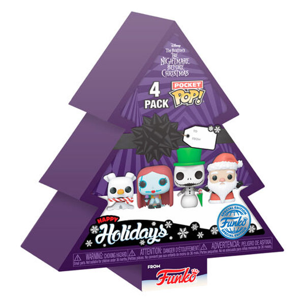 POP! 4-Pack: Tree Holiday Box (Předvánoční noční můra) Speciální Edice (Pocket POP!)