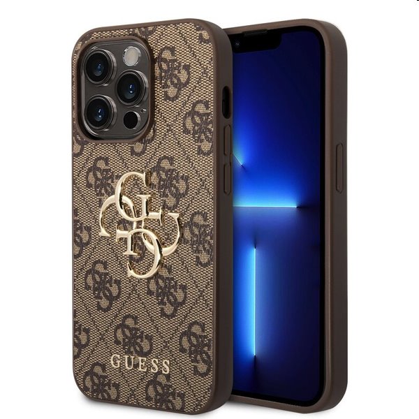 Pouzdro Guess PU 4G Metal Logo pro iPhone 15 Pro Max. hnědé