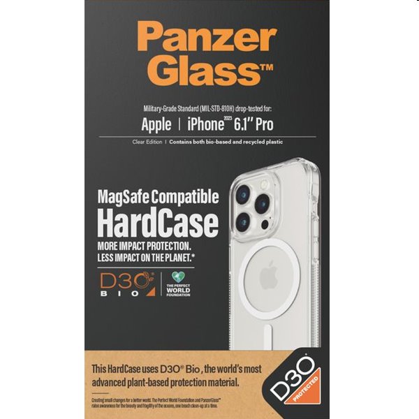 Pouzdro PanzerGlass HardCase D3O s MagSafe pro Apple iPhone 15 Pro