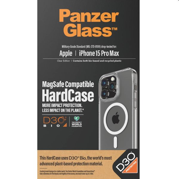Pouzdro PanzerGlass HardCase D3O s MagSafe pro Apple iPhone 15 Pro Max