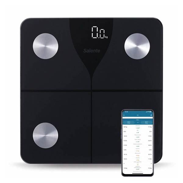 Salente SlimFit, osobní diagnostická fitness váha, Bluetooth, černá Salente SlimFit, osobní diagnostická fitness váha, Bluetooth, černá