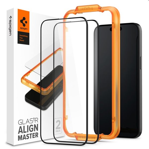 Tvrzené sklo Spigen tR AlignMaster pro Apple iPhone 15 Pro Max, 2 kusy