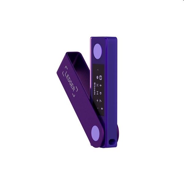 Ledger Nano X hardverová peněženka na kryptoměny, amethyst purple