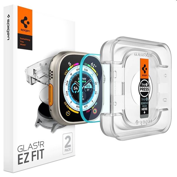 Ochranné sklo Spigen EZ Fit pro Apple Watch Ultra 2/Ultra 49mm, 2 kusy