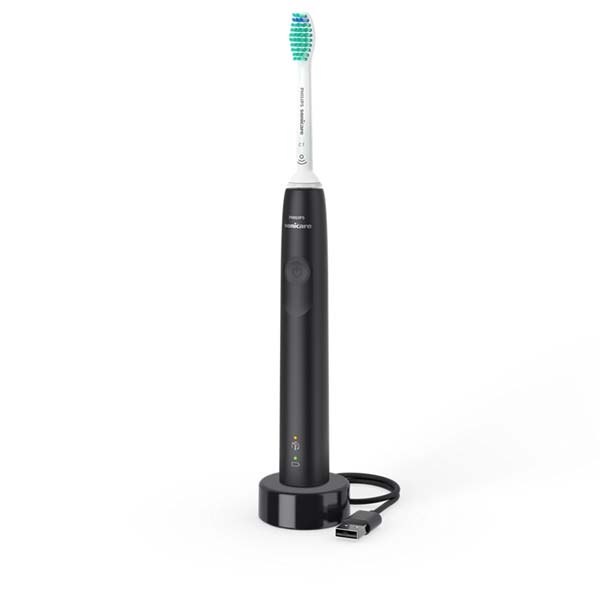 Philips Sonicare 3100 Series, HX3671/14, sonický elektrický zubní kartáček, černá