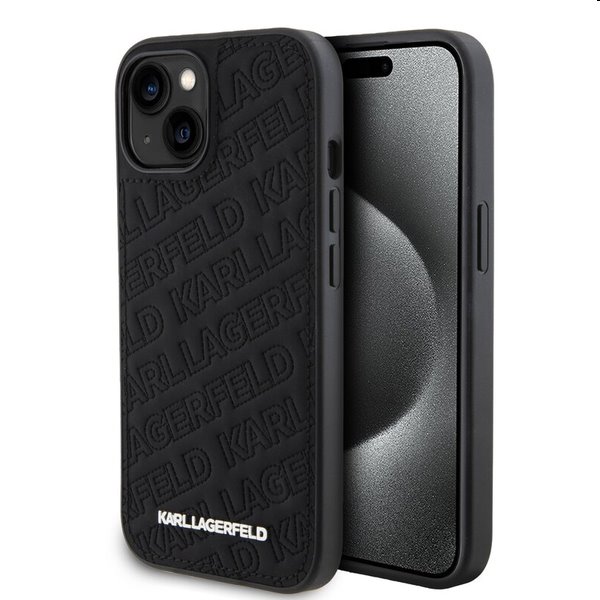 Pouzdro Karl Lagerfeld PU Quilted Pattern pro Apple iPhone 15, černé Pouzdro Karl Lagerfeld PU Quilted Pattern pro Apple iPhone 15, černé