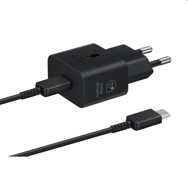 Rychlonabíječka Samsung 25W s USB-C kabelem, black Rychlonabíječka Samsung 25W s USB-C kabelem, black