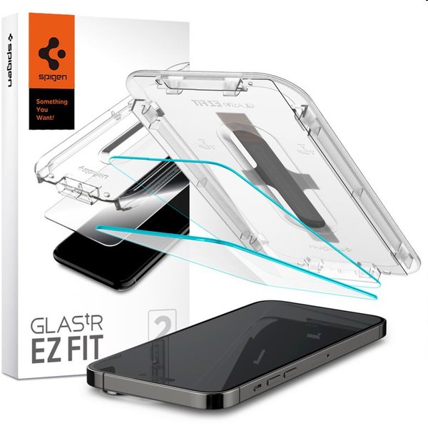 Tvrzené sklo Spigen tR ez Fit pro Apple iPhone 14 Pro Max, 2 kusy