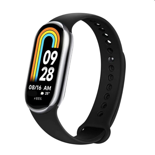 FIXED Silikonový řemínek pro Xiaomi Mi Band 8, černý