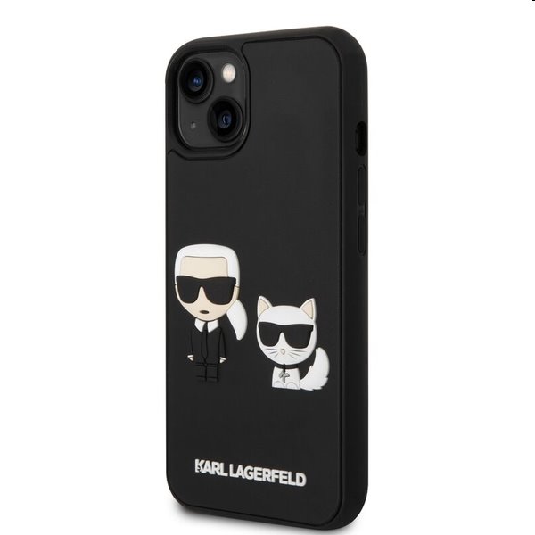Pouzdro Karl Lagerfeld and Choupette 3D pro Apple iPhone 14, černé