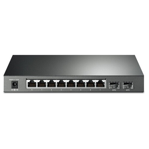 tp-link TL-SG2210P, 10 portový gigabitový inteligentní switch JetStream s 8 porty PoE+