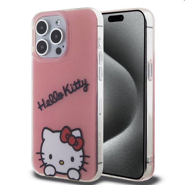 Zadní kryt Hello Kitty IML Daydreaming Logo pro Apple iPhone 15 Pro Max, růžové