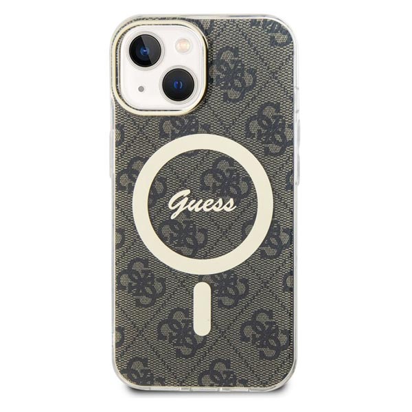 Guess IML 4G MagSafe Zadní Kryt pro iPhone 15, brown