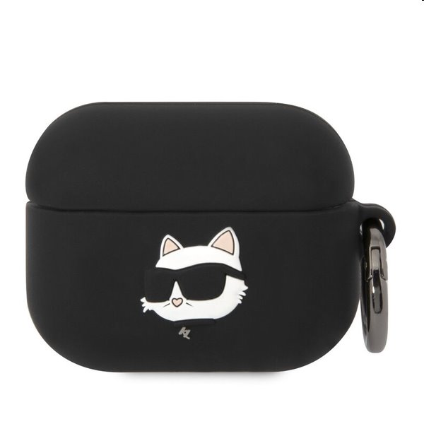 Karl Lagerfeld 3D Logo NFT Choupette Head silikonový obal pro Apple AirPods Pro, černý