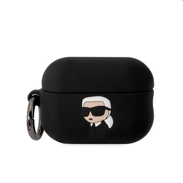 Karl Lagerfeld 3D Logo NFT Karl Head silikonový obal pro Apple AirPods Pro 2, černý