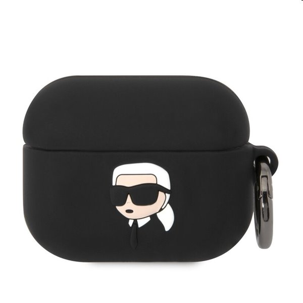 Karl Lagerfeld 3D Logo NFT Karl Head silikonový obal pro Apple AirPods Pro, černý