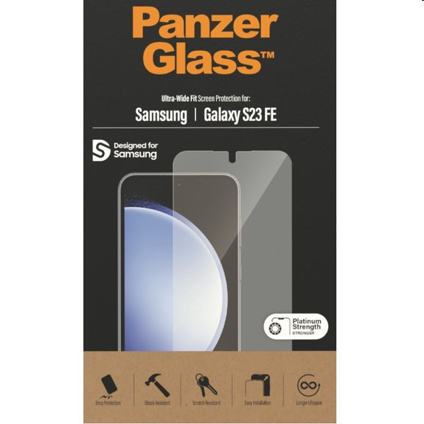 Ochranné sklo PanzerGlass UWF AB pro Samsung Galaxy S23 FE, černé