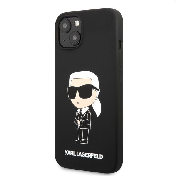 Zadní Kryt Karl Lagerfeld Liquid Silicone Ikonik NFT pro Apple iPhone 13, černé