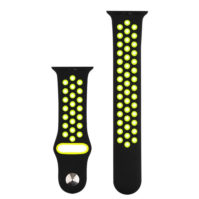 COTEetCI Sports Dot Band pro Apple Watch 42/44/45mm, černá/volt - OPENBOX (Rozbalené zboží s plnou zárukou)