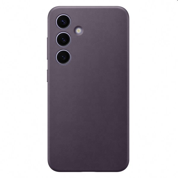 Pouzdro Leather Cover pro Samsung S24, dark violet