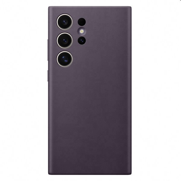 Levně Pouzdro Leather Cover pro Samsung S24 Ultra, dark violet