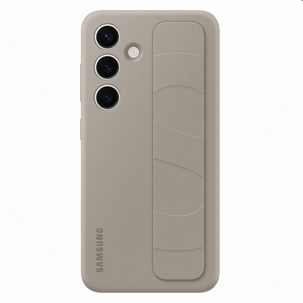 Levně Pouzdro Silicone Grip Cover pro Samsung Galaxy S24, taupe