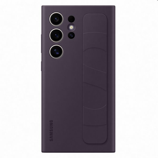 Levně Pouzdro Silicone Grip Cover pro Samsung Galaxy S24 Ultra, dark violet