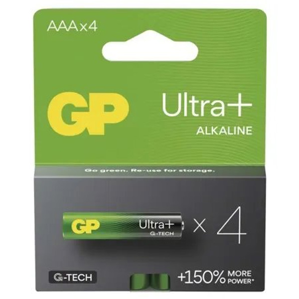 GP Ultra Plus Alkaline AAA 4ks B03114