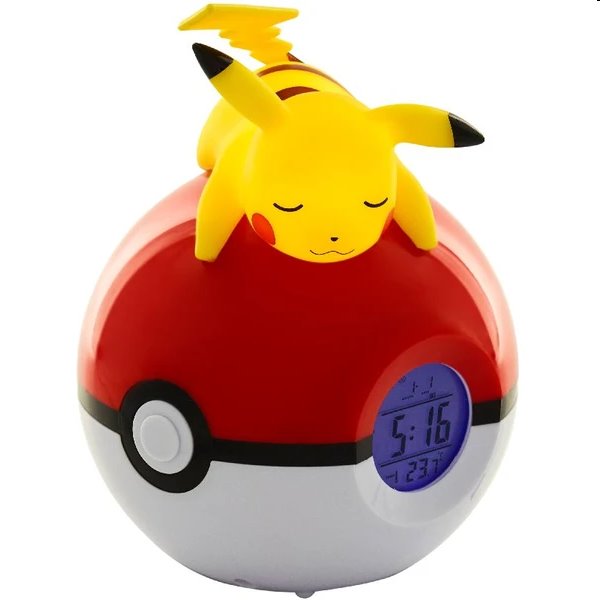 Levně Lampa s Budíkem Pikachu Pokebal (Pokémon)