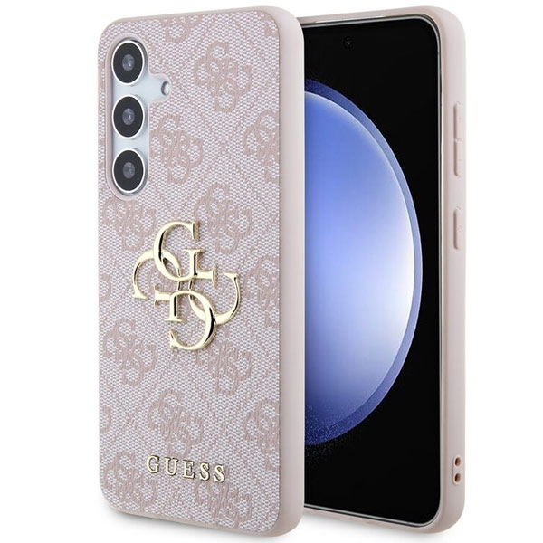 Levně Pouzdro Guess 4G Metal Logo pro Samsung Galaxy S24 Plus, růžové
