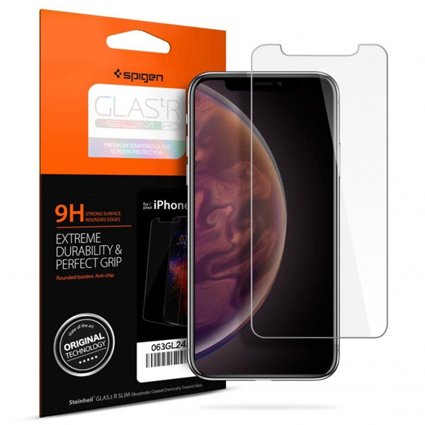 Levně Spigen ochranné sklo Glas.tR SLIM HD pro iPhone 11 Pro/XS