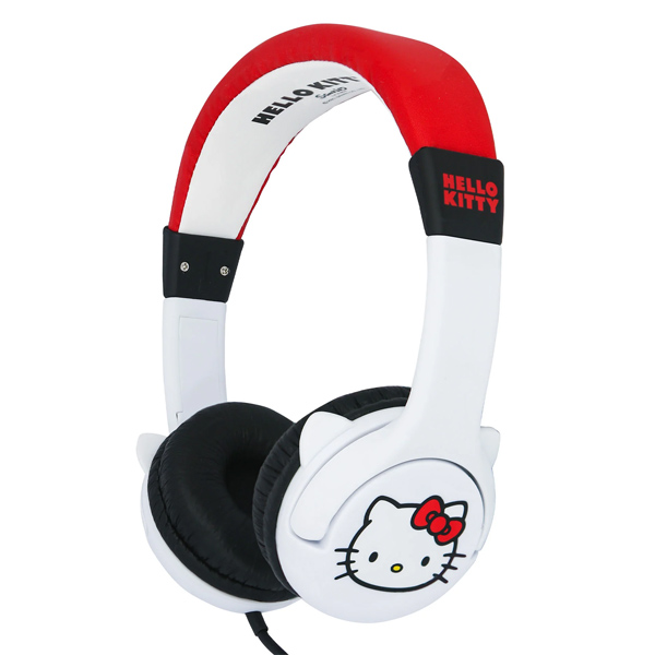Levně Dětská kabelová sluchátka OTL Technologies Hello Kitty s uškami
