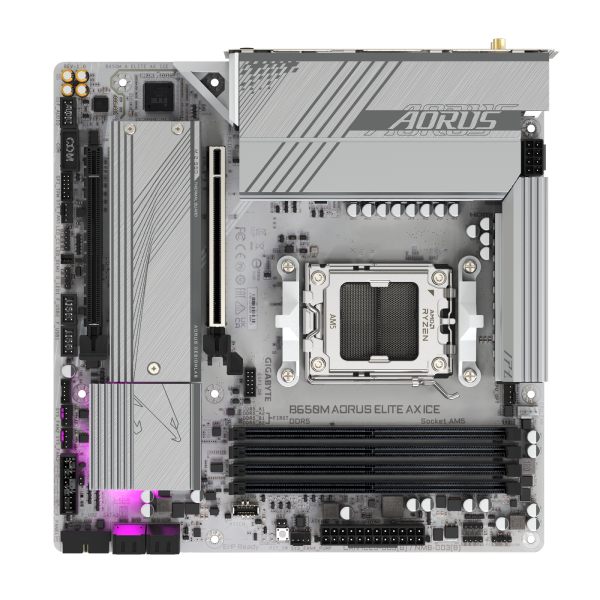 Gigabyte AORUS B650M ELITE AX ICE základní deska, AMD B650, AM5, 4xDDR5, mATX