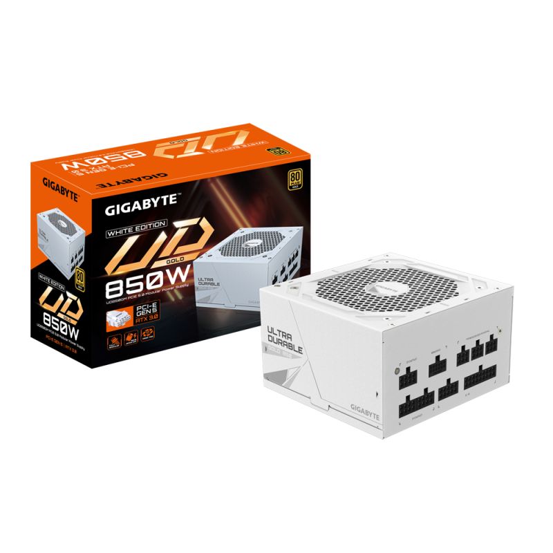 Gigabyte UD850GM PG5W 850W 80+ Gold Modular PCIe 5 ICE Gigabyte UD850GM PG5W 850W 80+ Gold Modular PCIe 5 ICE