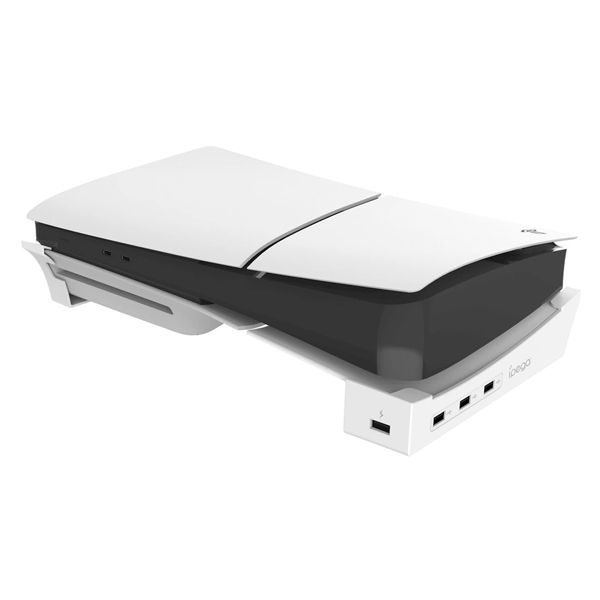 iPega P5S008 Horizontálny stojan s USB HUB pre PS5 Slim/PS5 Pro, White iPega P5S008 Horizontálny stojan s USB HUB pre PS5 Slim/PS5 Pro, White