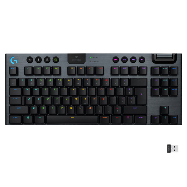 Levně Logitech G915 TKL LIGHTSPEED, bezdrátová RGB mechanická herní klávesnice, Linear, CZ/SK