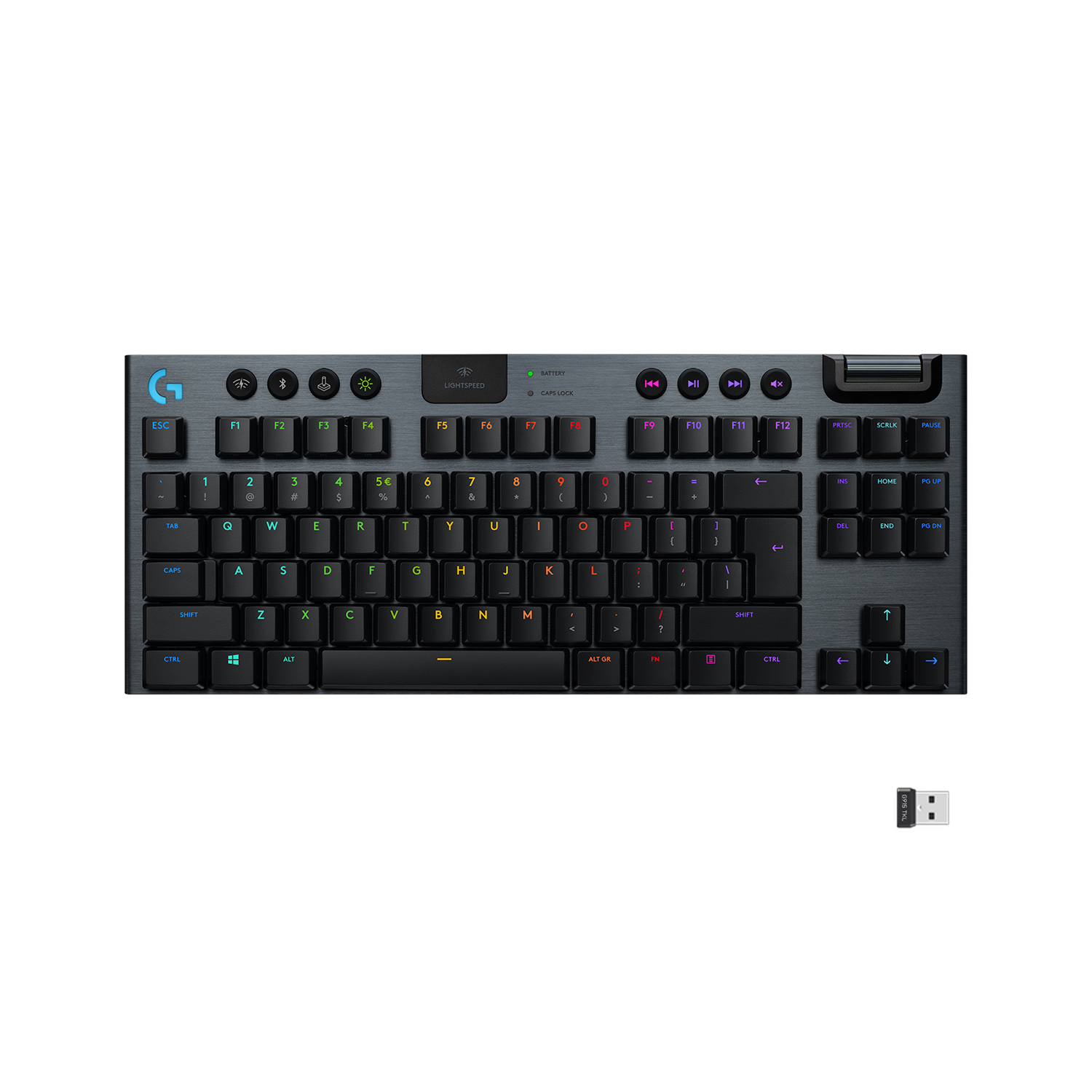 Logitech G915 TKL LIGHTSPEED, bezdrátová RGB mechanická herní klávesnice, Linear, CZ/SK