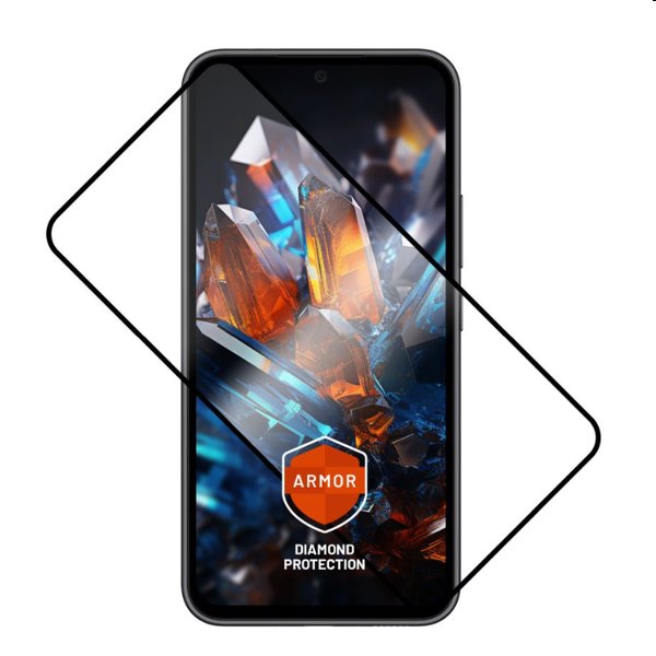 FIXED Armor premiové ochranné tvrzené sklo pro Samsung Galaxy A55 5G, černé