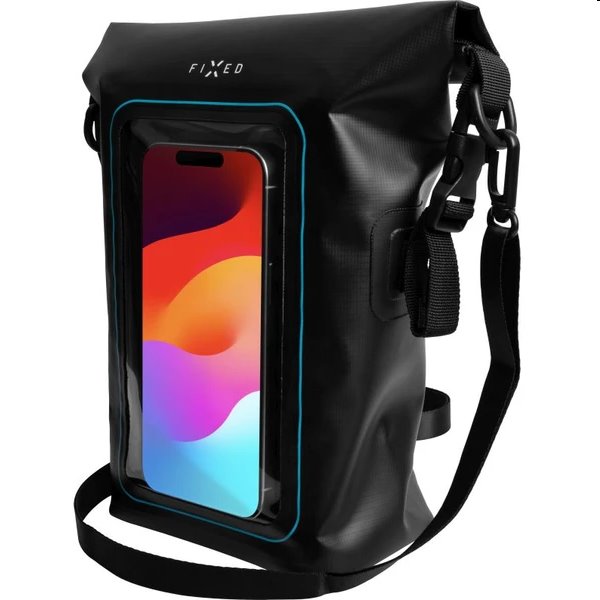 Levně FIXED Voděodolný vak Float Bag s kapsou pro mobilní telefon 3L, černé