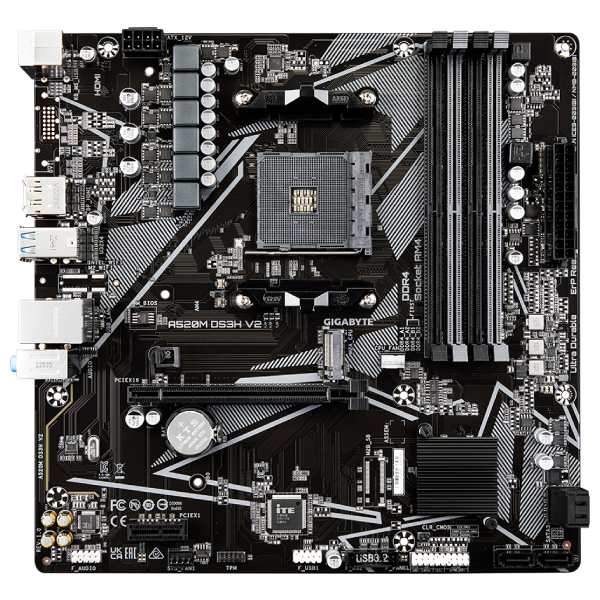 Gigabyte A520M DS3H V2, AMD A520, AM4, 4xDDR4, mATX Gigabyte A520M DS3H V2, AMD A520, AM4, 4xDDR4, mATX