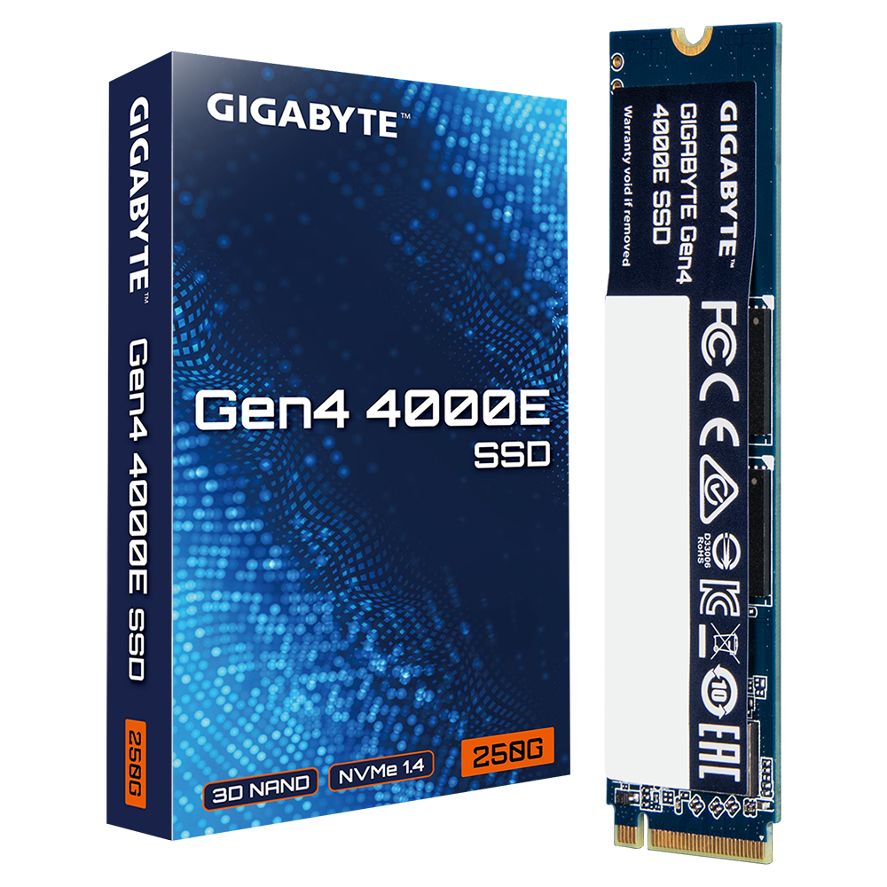 Gigabyte AORUS 4000E SSD 250GB M.2 NVMe Gen4 3500/1800 MBps Gigabyte AORUS 4000E SSD 250GB M.2 NVMe Gen4 3500/1800 MBps
