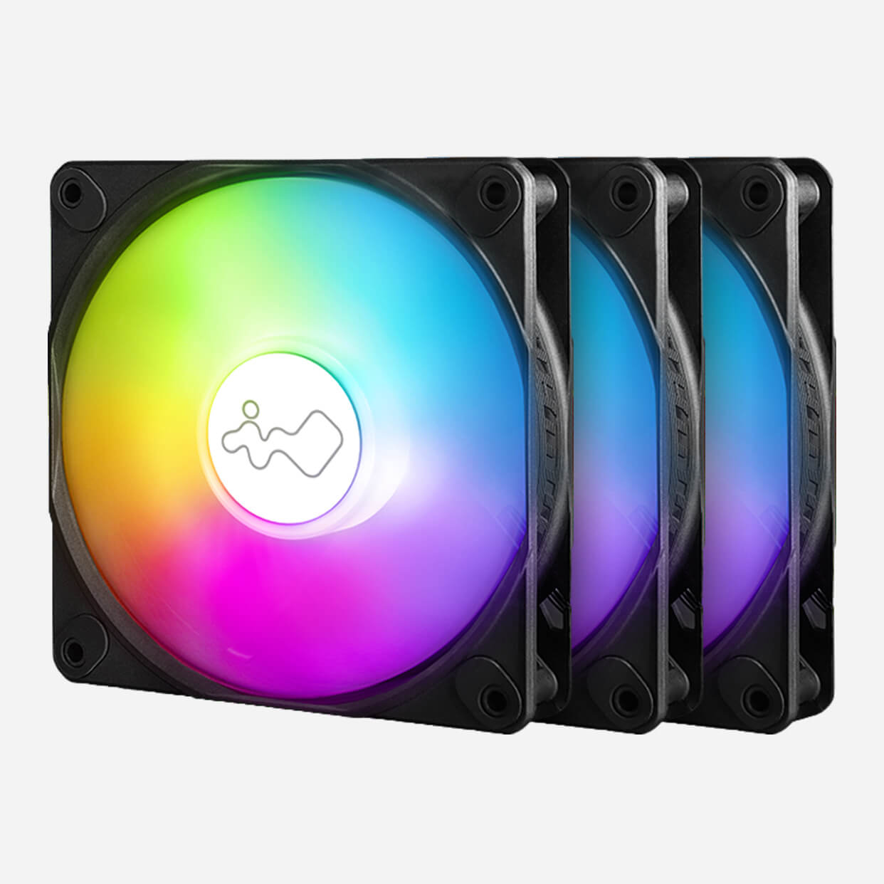 InWin Case fan Luna AL120, 120mm, ARGB, Black (Triple pack+ ARGB Controler) InWin Case fan Luna AL120, 120mm, ARGB, Black (Triple pack+ ARGB Controler)