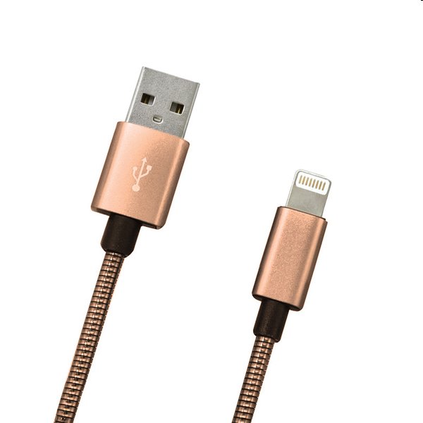 MobilNET Datový a nabíjecí kabel USB/Lightning, 2A, 1m, medený